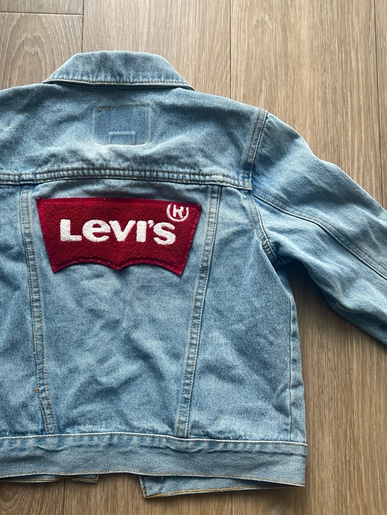 Levi's Other - Levi's Light Blue Denim Jacket with Red Logo Patch